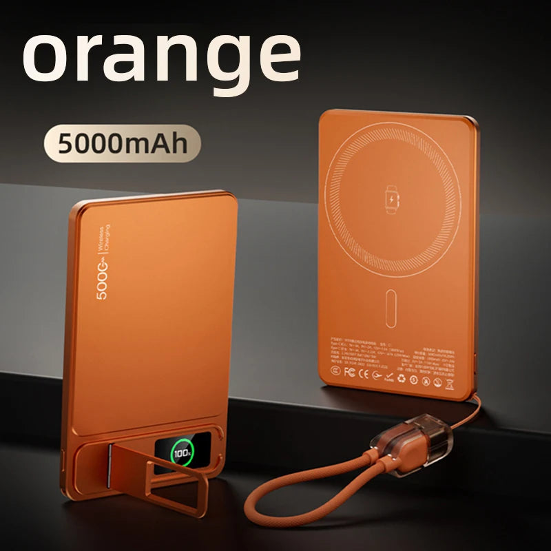 10000mAh Slim MagSafe Power Bank – 20W Magnetic Wireless Fast Charge for iPhone & iWatch