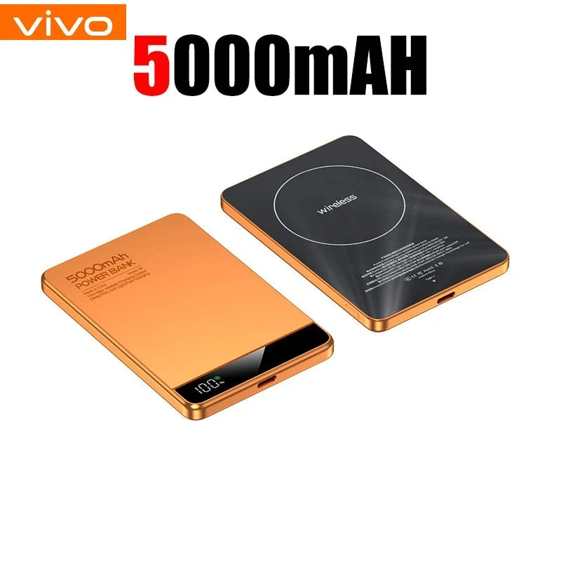 VIVO 10000mAh Slim Power Bank – 20W Magnetic Wireless Fast Charge for iPhone & Watch