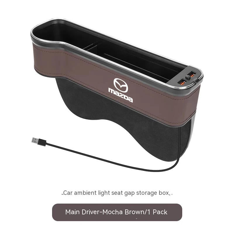 Car Seat Gap Storage Box for Mazda – With USB & Ambient Light