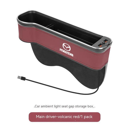 Car Seat Gap Storage Box for Mazda – With USB & Ambient Light
