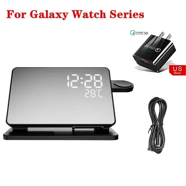 3-in-1 Wireless Charger – Fast Charging Station for Apple & Samsung Devices