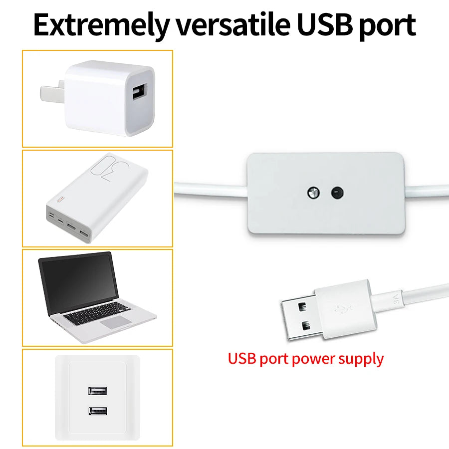 Hand Sweep Motion Sensor LED Strip – USB 5V, 1–10m for Home & TV Backlight