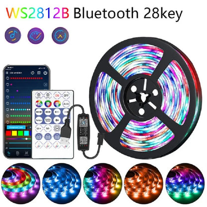 **RGBIC Magic LED Strip Light DC5V – 5050 USB, Tuya App Control, Running Effect**