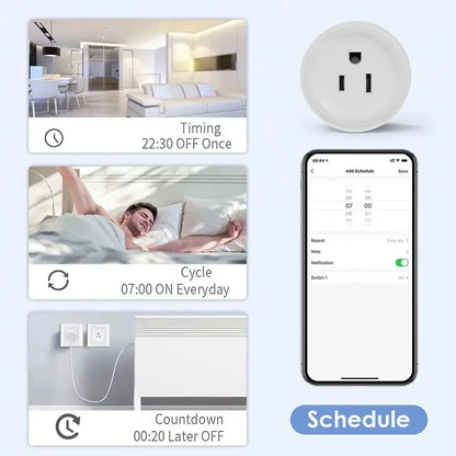 Tuya Smart WiFi Plug – 10A Wireless Outlet for Alexa & Google Home