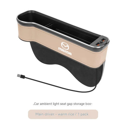Car Seat Gap Storage Box for Mazda – With USB & Ambient Light