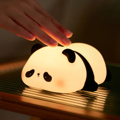 Panda LED Night Light – Touch Sensor Cartoon Lamp for Kids & Gifts**