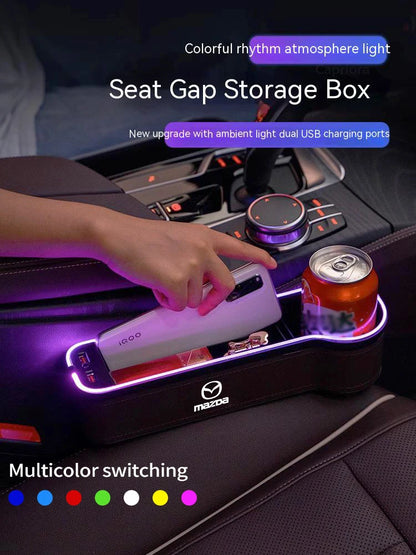 Car Seat Gap Storage Box for Mazda – With USB & Ambient Light