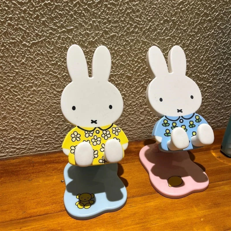 Blue Miffy Foldable Phone Stand – Cute Rabbit Desk Holder & Anime Decor