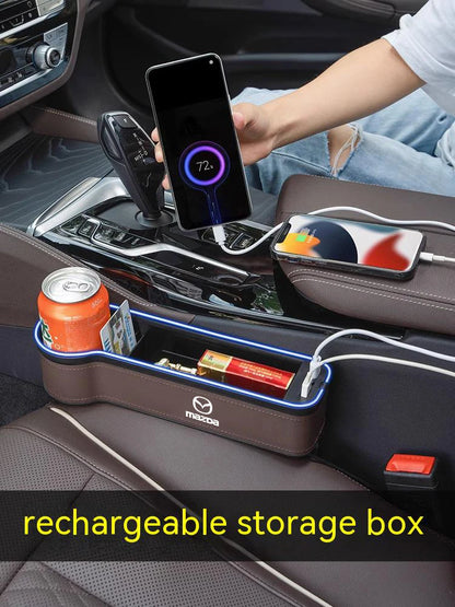 Car Seat Gap Storage Box for Mazda – With USB & Ambient Light