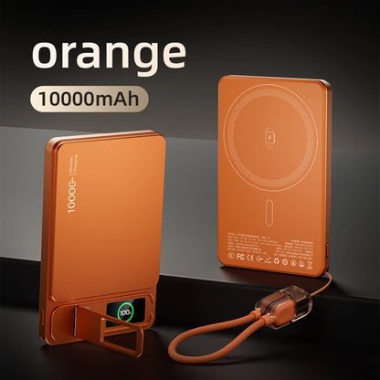 10000mAh Slim MagSafe Power Bank – 20W Magnetic Wireless Fast Charge for iPhone & iWatch