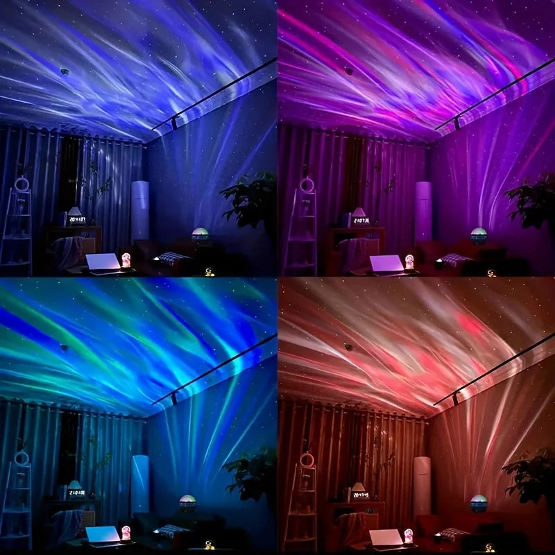 LED Starry Sky Projector – Northern Light Lamp with Remote & Auto Rotate**