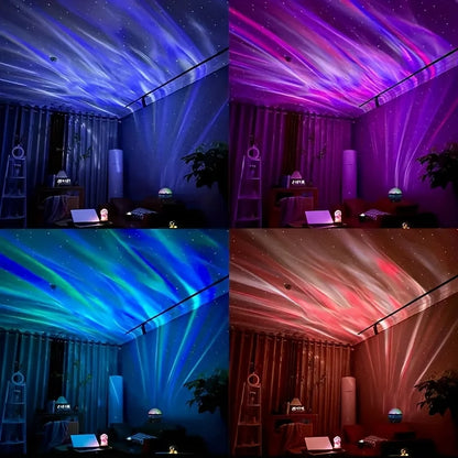LED Starry Sky Projector – Northern Light Lamp with Remote & Auto Rotate**