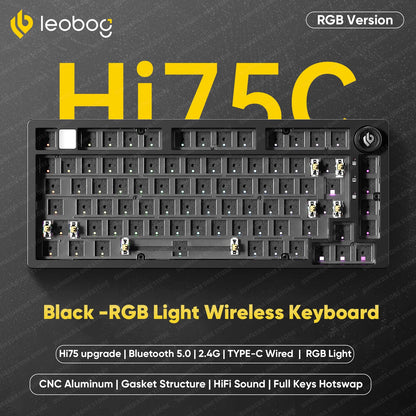 Leobog Hi75C Pro 75% Wireless Mechanical Keyboard – Aluminum RGB Hotswap