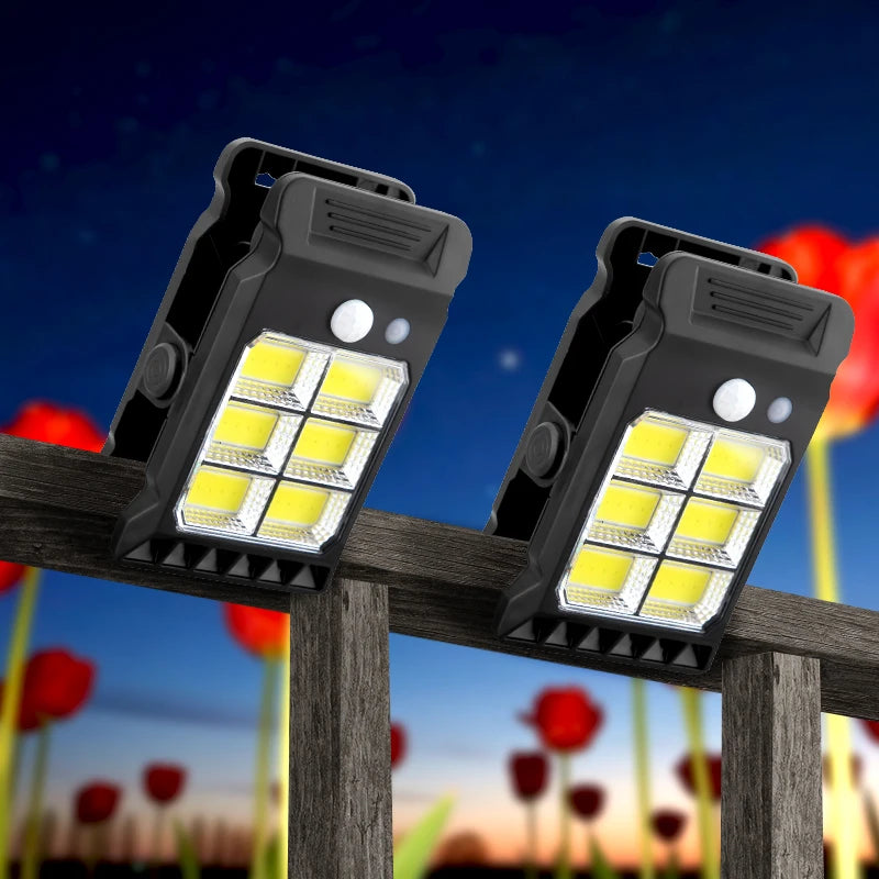 Solar Motion Sensor LED Light – High-Brightness, Outdoor Clip-On & Wall-Mount