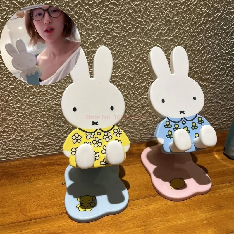 Blue Miffy Foldable Phone Stand – Cute Rabbit Desk Holder & Anime Decor