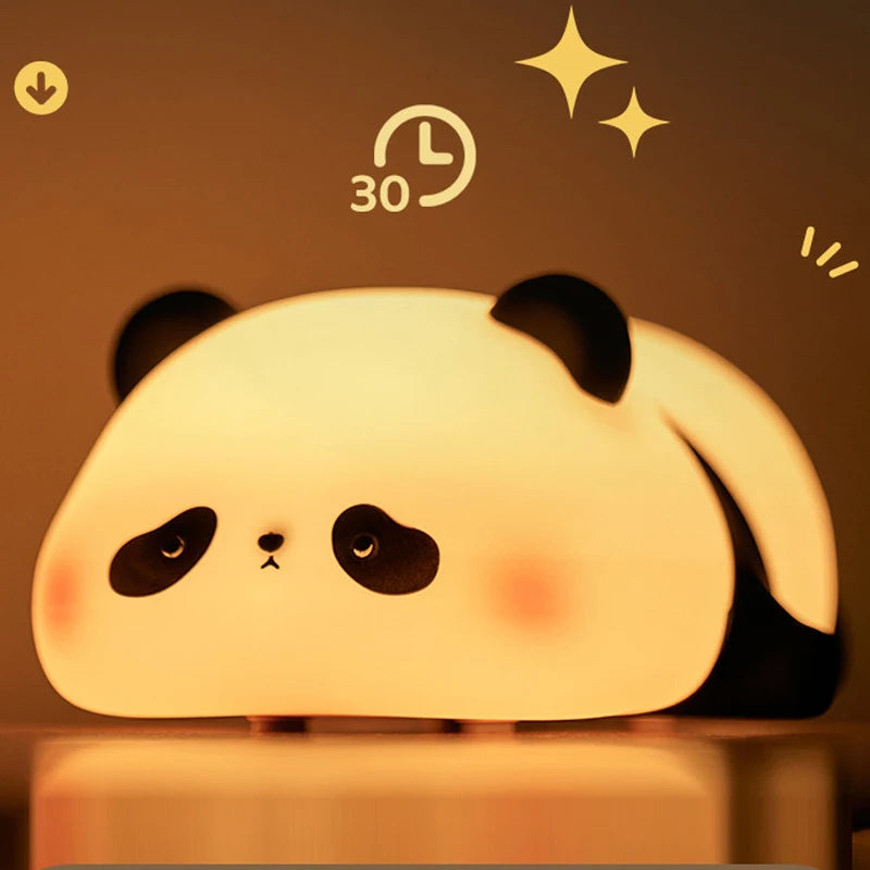 Panda LED Night Light – Touch Sensor Cartoon Lamp for Kids & Gifts**