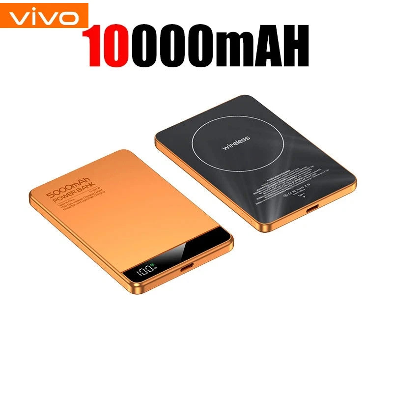 VIVO 10000mAh Slim Power Bank – 20W Magnetic Wireless Fast Charge for iPhone & Watch