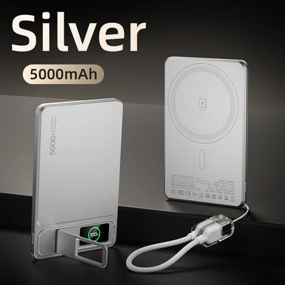 10000mAh Slim MagSafe Power Bank – 20W Magnetic Wireless Fast Charge for iPhone & iWatch