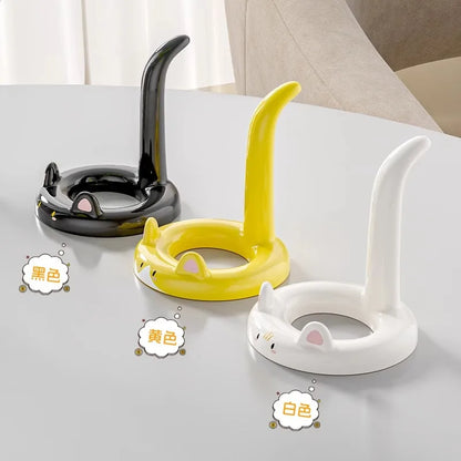 Cute Cartoon Cat Phone Stand – Desktop Lazy Holder for Office & Home