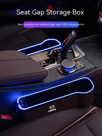 Car Seat Gap Storage Box for Mazda – With USB & Ambient Light