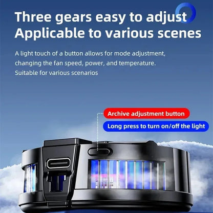 Magnetic Phone Cooler – Semiconductor Cooling with Temp Display & Back Clip