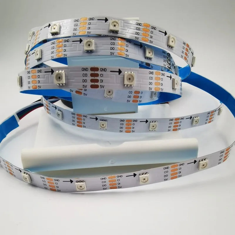 Addressable APA102/SK9822 LED Strip – 5V RGB Pixel Smart Light 30–144 LEDs/m
