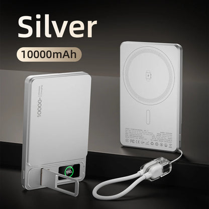 10000mAh Slim MagSafe Power Bank – 20W Magnetic Wireless Fast Charge for iPhone & iWatch