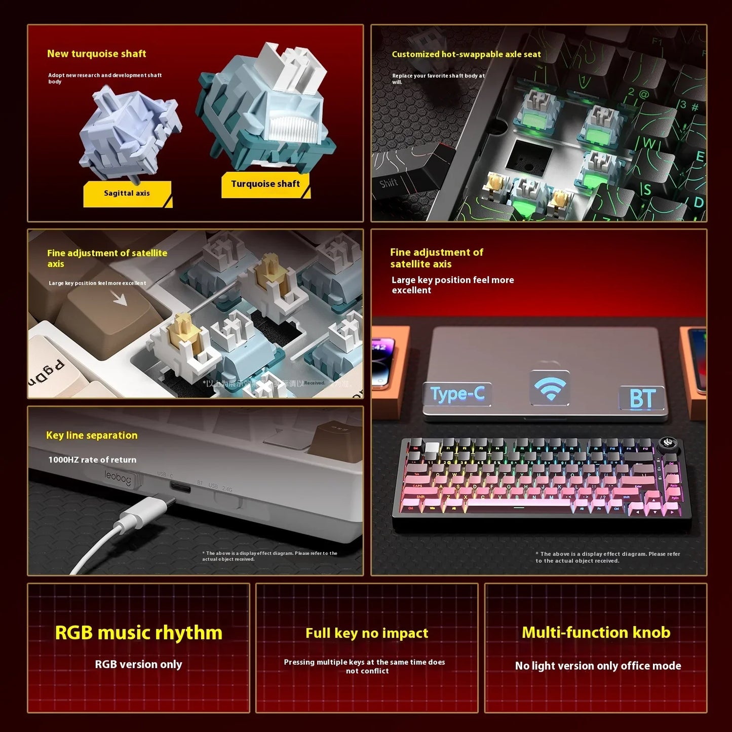 Leobog Hi75C Pro 75% Wireless Mechanical Keyboard – Aluminum RGB Hotswap