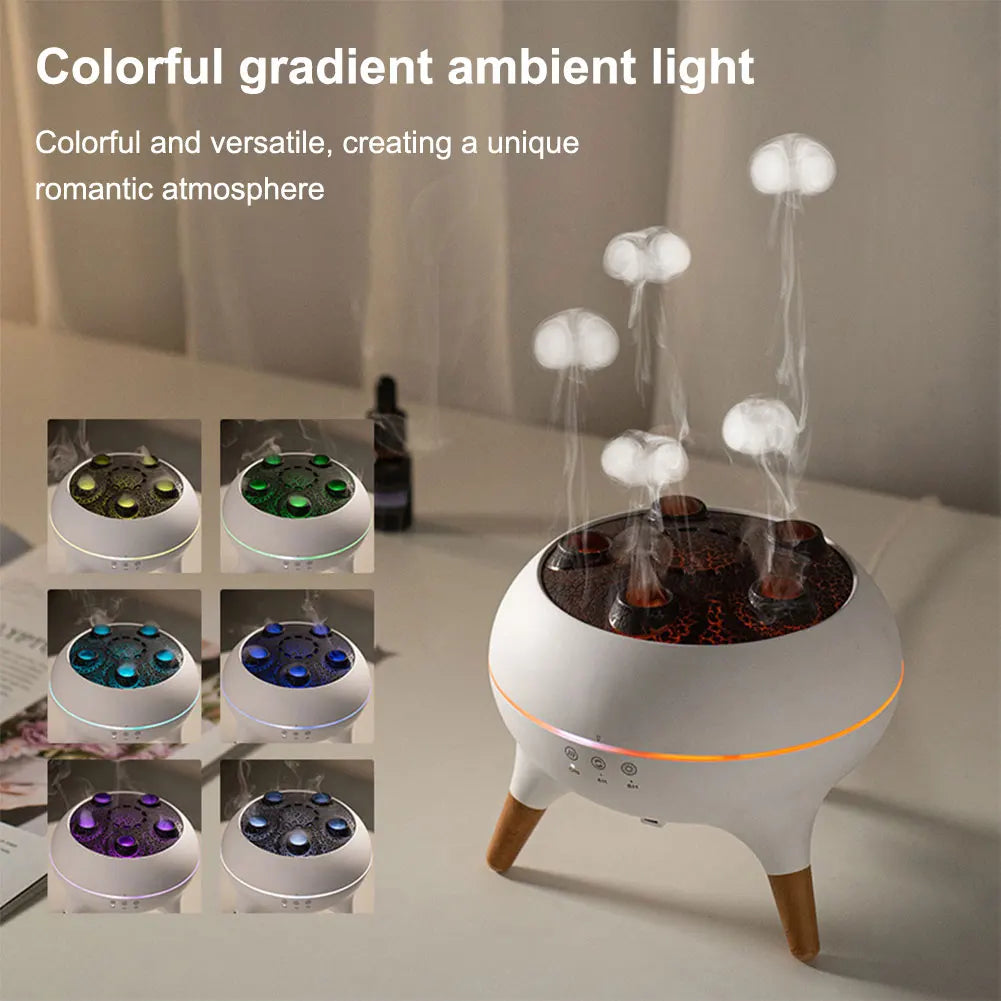 Dynamic Jellyfish Humidifier – 250ml Essential Oil Diffuser with 7-Color Night Light