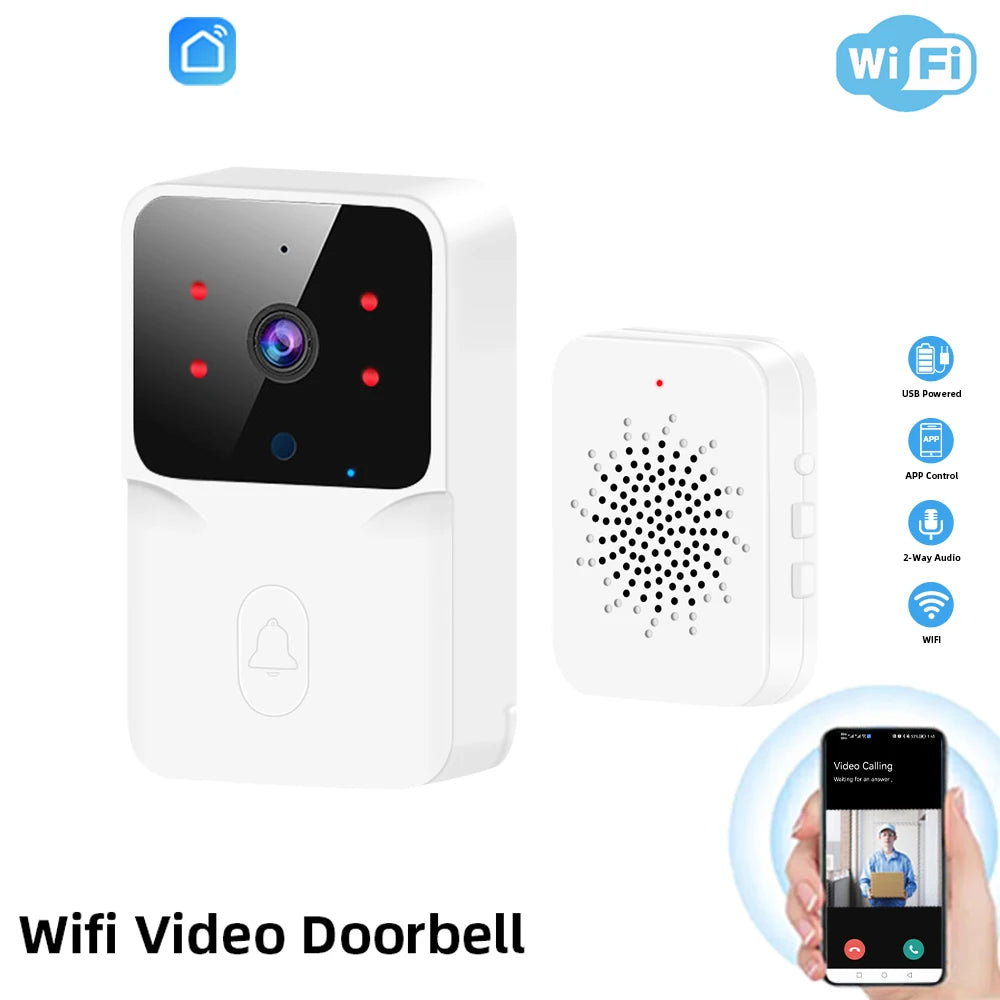 WiFi Video Doorbell – Wireless Two-Way Intercom with IR Night Vision