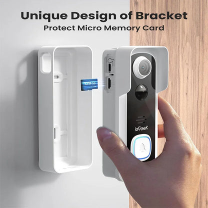 Wireless Video Doorbell – 2K HD Smart Security with Chime & Voice Message