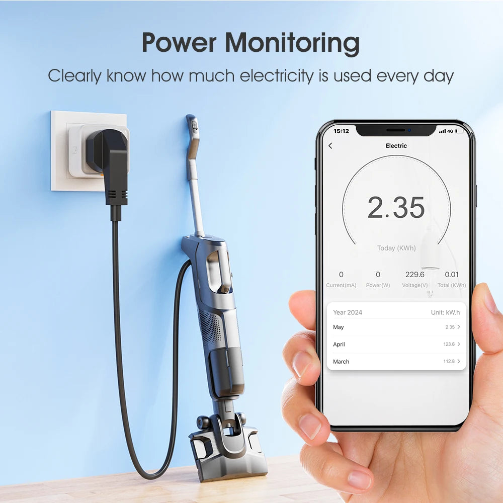 Tuya Zigbee Smart Plug – 16A Power Monitor with Timer, Alexa & Google Home Compatible