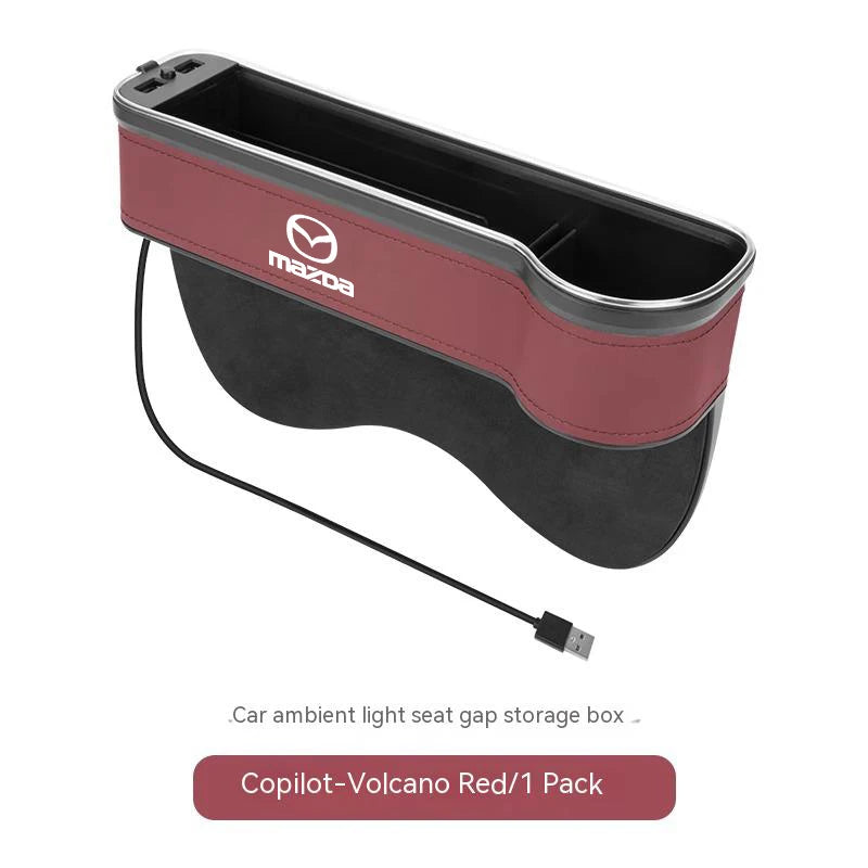 Car Seat Gap Storage Box for Mazda – With USB & Ambient Light