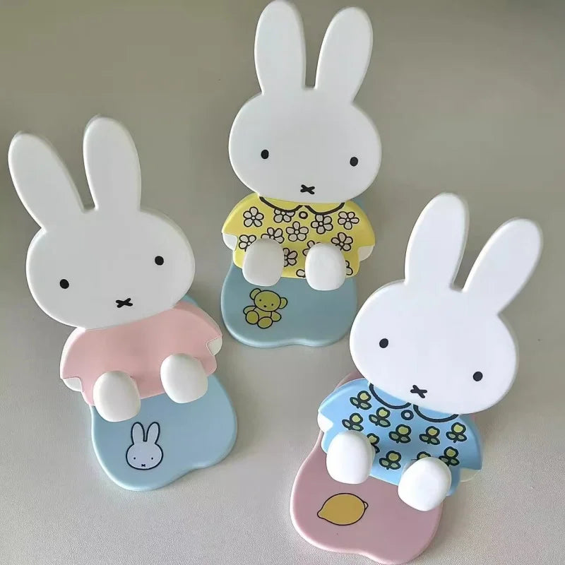 Blue Miffy Foldable Phone Stand – Cute Rabbit Desk Holder & Anime Decor