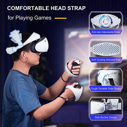 Adjustable Head Strap for PS VR2 – Enhanced Comfort & Support Headband