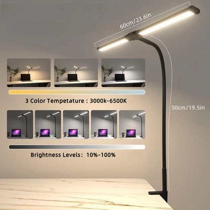 LED Clip Desk Lamp – Dimmable Monitor & Reading Light for Office