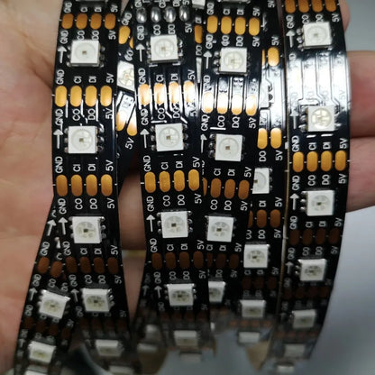 Addressable APA102/SK9822 LED Strip – 5V RGB Pixel Smart Light 30–144 LEDs/m