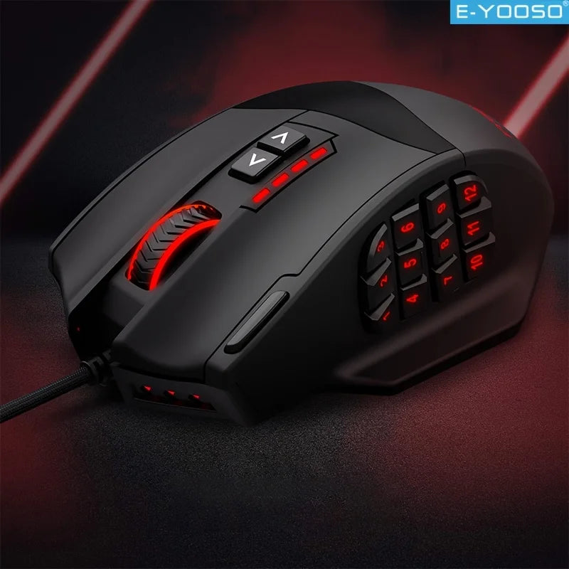 E-YOOSO RGB Gaming Mouse – 16400 DPI Ergonomic Wired with Macro Support