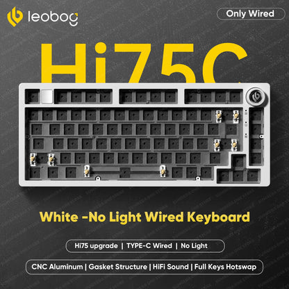 Leobog Hi75C Pro 75% Wireless Mechanical Keyboard – Aluminum RGB Hotswap