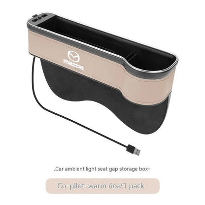 Car Seat Gap Storage Box for Mazda – With USB & Ambient Light