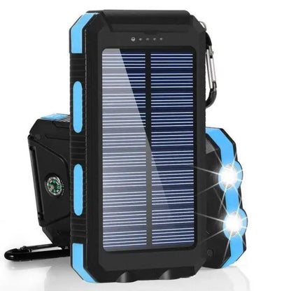 Solar Power Bank 80000mAh – Portable Charger with LED Light for Smartphones