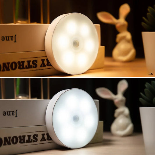 Smart LED Motion Sensor Night Light – USB Rechargeable, Wireless & Magnetic**
