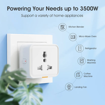 Tuya Zigbee Smart Plug – 16A Power Monitor with Timer, Alexa & Google Home Compatible