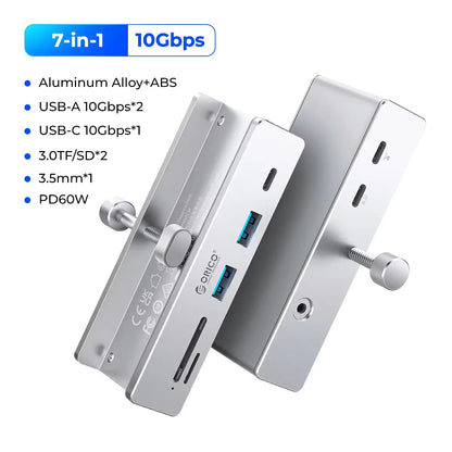 ORICO 10Gbps USB 3.2 Hub – 6-Port High-Speed Expansion with SD/TF Card Reader