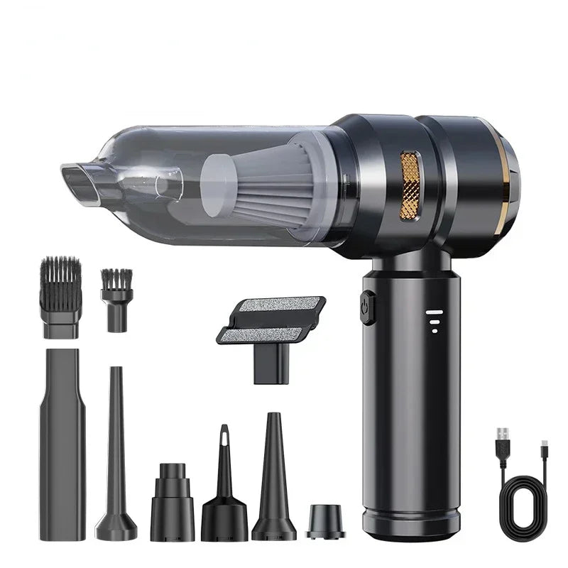 High-Power Handheld Car Vacuum – Wireless Cleaner & Air Duster for Home