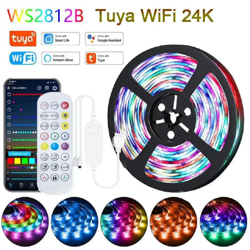 **RGBIC Magic LED Strip Light DC5V – 5050 USB, Tuya App Control, Running Effect**