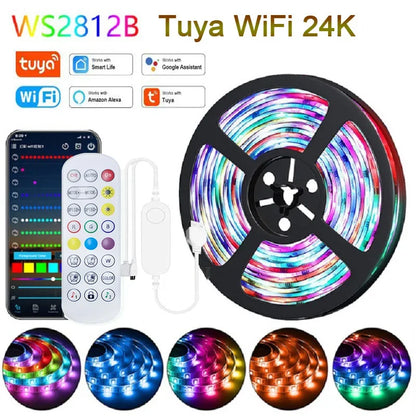 **RGBIC Magic LED Strip Light DC5V – 5050 USB, Tuya App Control, Running Effect**