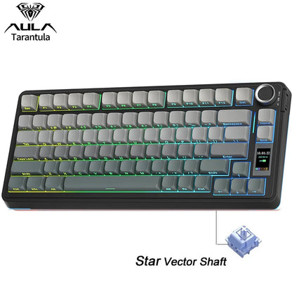 AULA S75 Pro 75% Wireless Mechanical Keyboard – Hot-Swap RGB with LED Screen