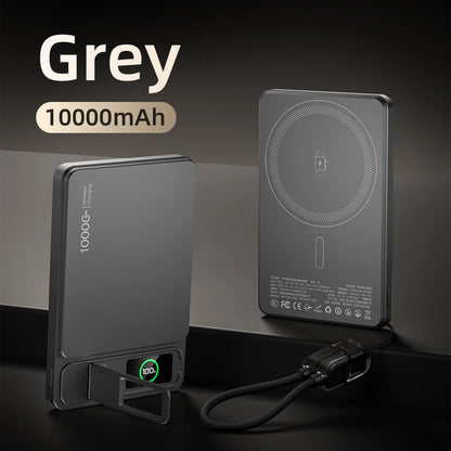 10000mAh Slim MagSafe Power Bank – 20W Magnetic Wireless Fast Charge for iPhone & iWatch